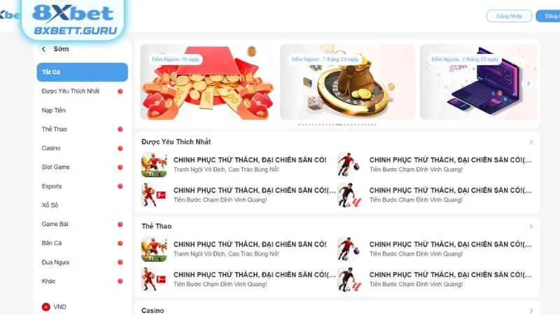 Các chương trình khuyến mãi siêu độc quyền chỉ có tại 8XBET