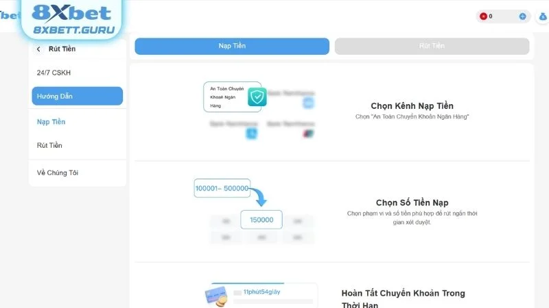 Chia sẻ thao tác rút tiền 8XBET nhanh chóng cho tân binh