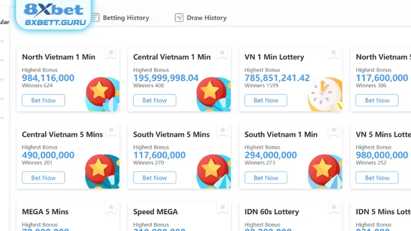 Khám phá sân chơi xổ số tại 8xbet