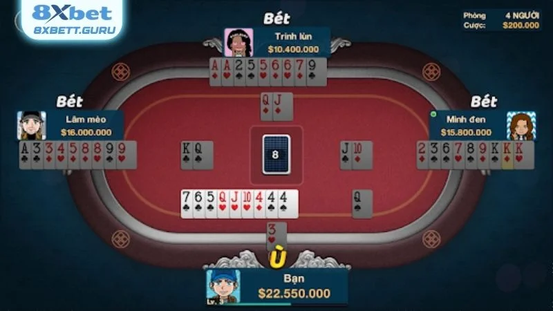 Phỏm tá lả tại 8XBET có luật chơi khá đơn giản