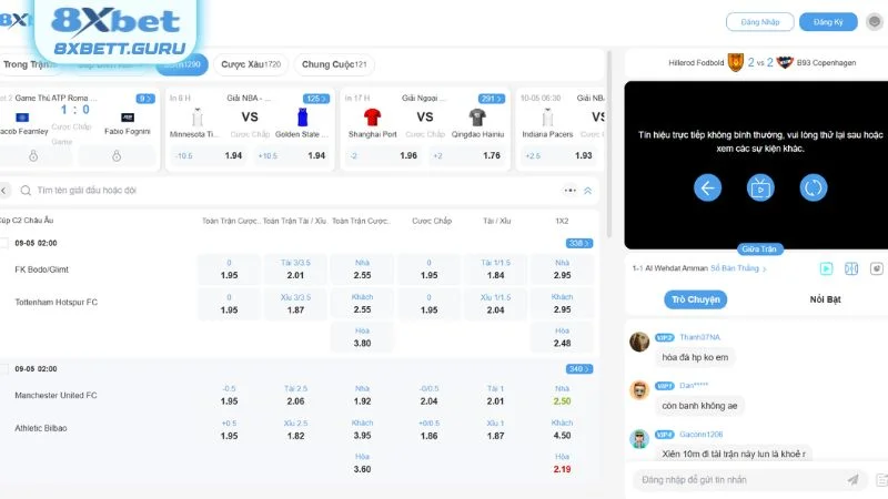 Thể thao 8XBET là sảnh cược thể thao trực tuyến số 1 châu Á